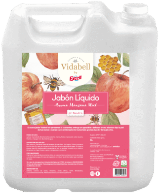 JABON LIQUIDO VIDABELL MANZANA MIEL 2 x 5L